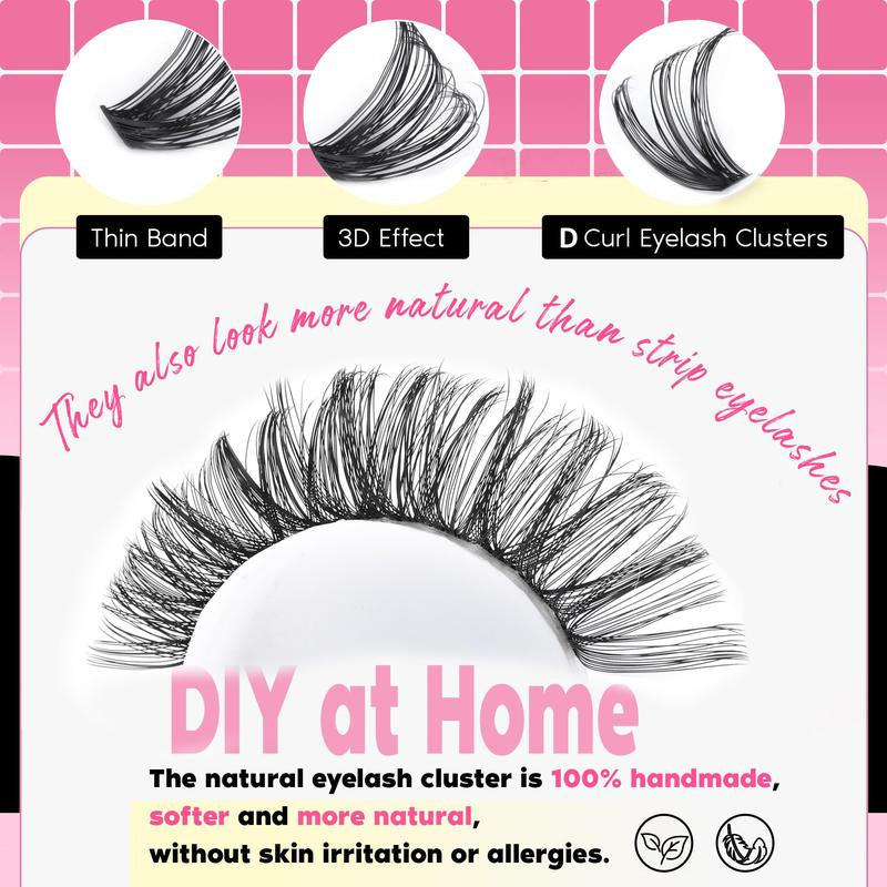 9-16mm DIY Lash Extension Kit: 280pcs Lash Clusters [Bond &amp; Seal, Tweezers]