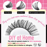 9-16mm DIY Lash Extension Kit: 280pcs Lash Clusters [Bond & Seal, Tweezers]