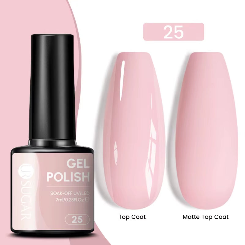 Gold Glitter Gel Nail Polish – Champagne Sparkle UV Semi-Permanent 7ml
