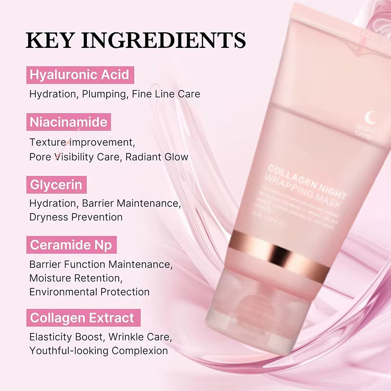 DermaGlow™ 5PC Korean Collagen Peel-Off Mask – Elasticity Boost &amp; Deep Hydration for Radiant, Firm Skin