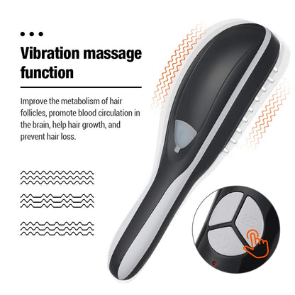 Electric Scalp Massager Comb with Red &amp; Blue Light for Hair 