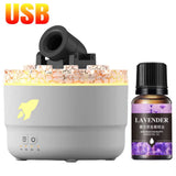 Volcanic Aroma Humidifier Essential Oil Diffuser with LED Light
