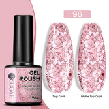 Gold Glitter Gel Nail Polish – Champagne Sparkle UV Semi-Permanent 7ml