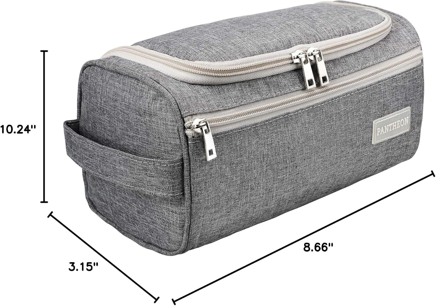 Travel Toiletry Bag for Men and Women, Travel Bag for Toiletries, Dopp Kit for Men, Travel Bathroom Bag, Mens Travel Bag Hanging Toiletry Organizer Toiletry Kit for Traveling (Gray)