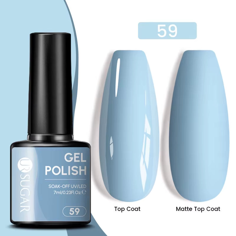 Gold Glitter Gel Nail Polish – Champagne Sparkle UV Semi-Permanent 7ml