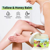 Whipped Beef Tallow Honey Balm Organic Moisturizer for Face & Body