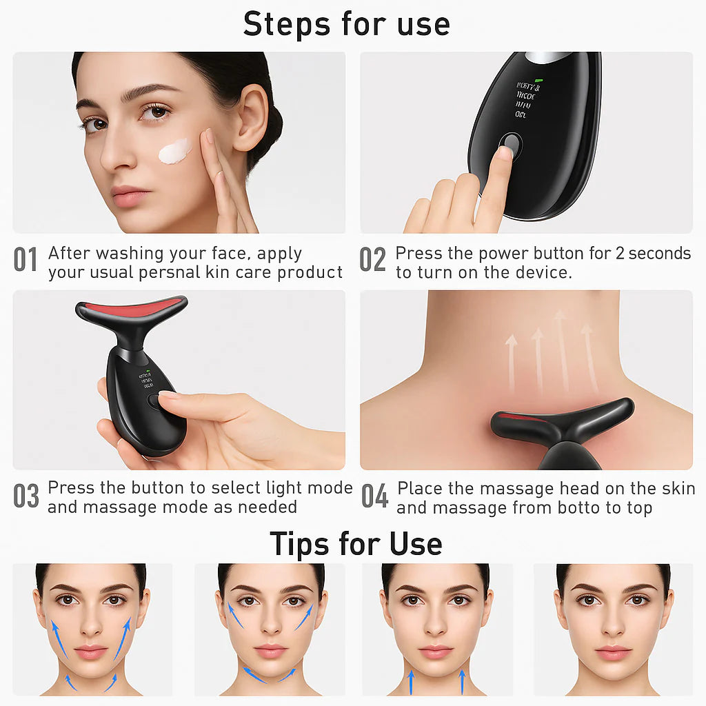 Neck &amp; Face Lifting Massager for Firmer, Youthful Skin