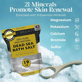 Dead Sea Salt Bath Soak 19 lbs Fine Grain for Relaxation & Skin Care