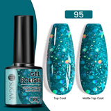 Gold Glitter Gel Nail Polish – Champagne Sparkle UV Semi-Permanent 7ml