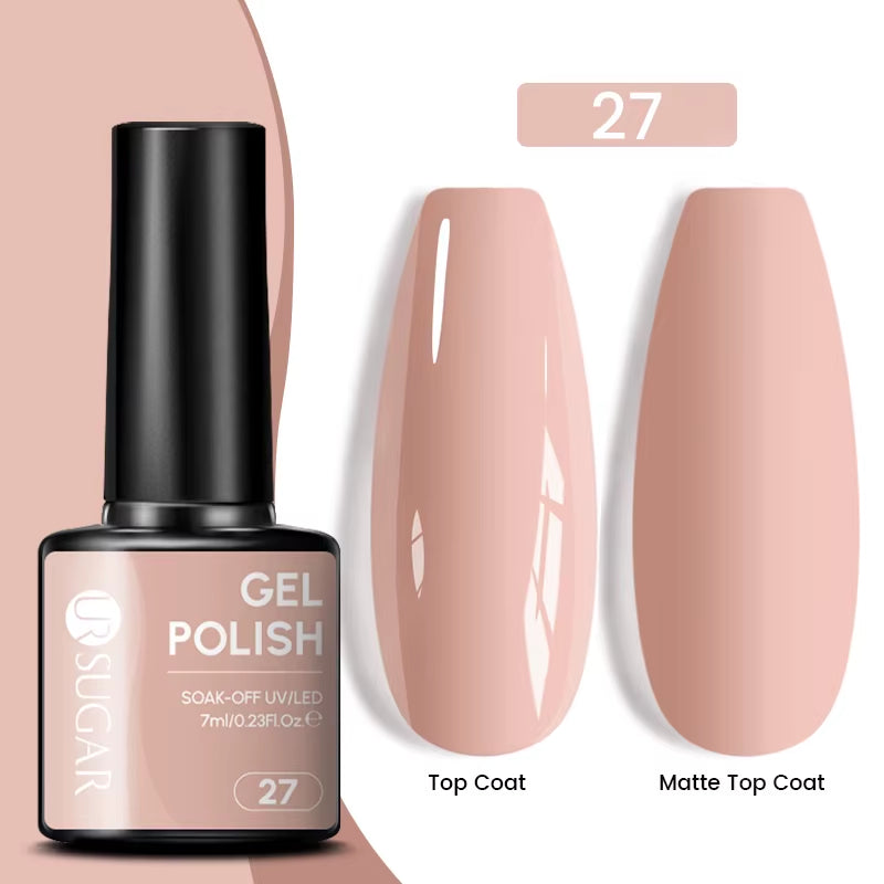 Gold Glitter Gel Nail Polish – Champagne Sparkle UV Semi-Permanent 7ml