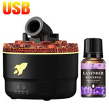 Volcanic Aroma Humidifier Essential Oil Diffuser with LED Light