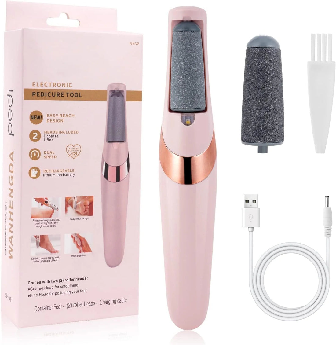 Electric Pedicure Callus Remover Tool for Hard Skin &amp; Foot Care