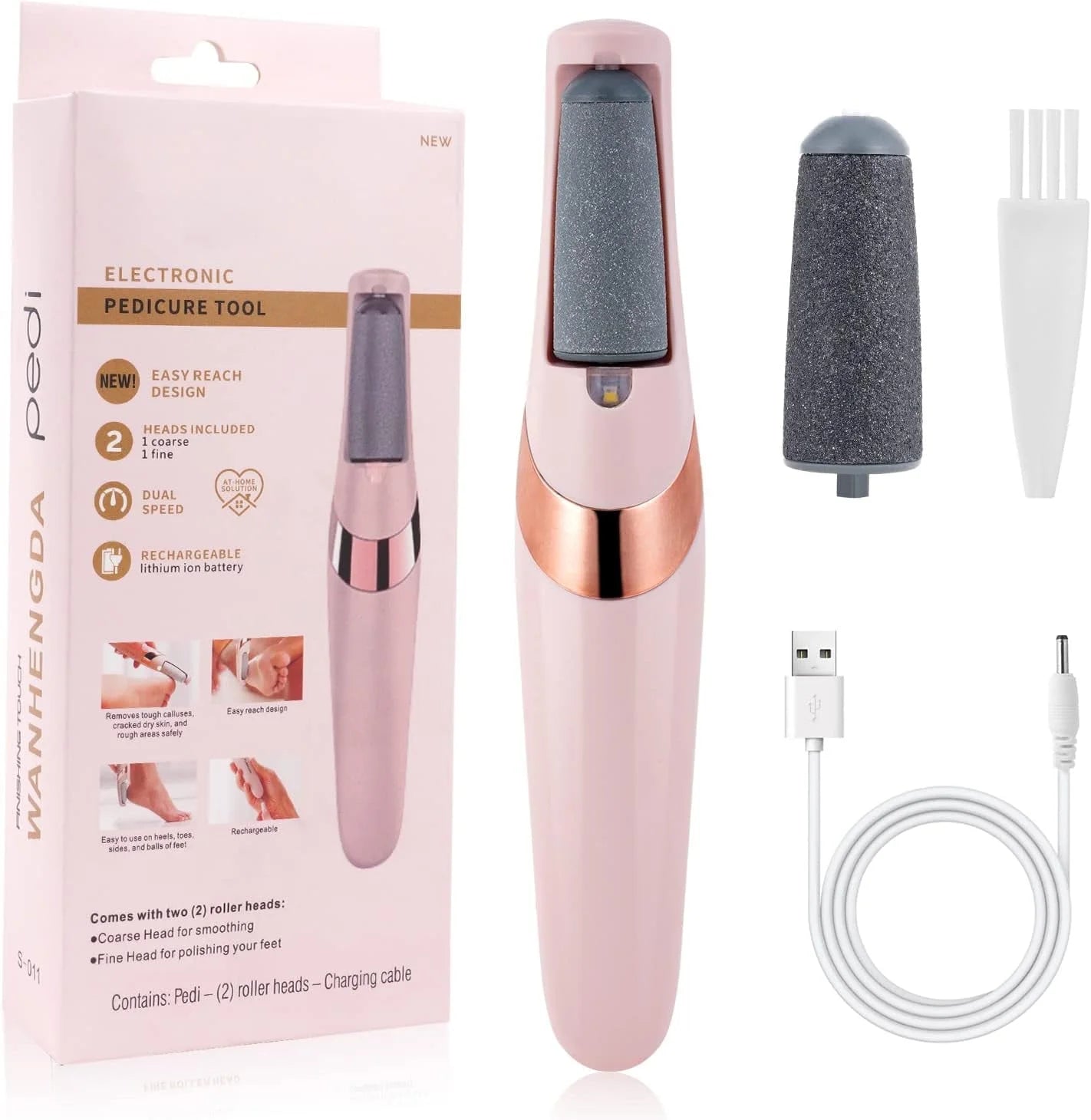 Electric Pedicure Callus Remover Tool for Hard Skin &amp; Foot Care