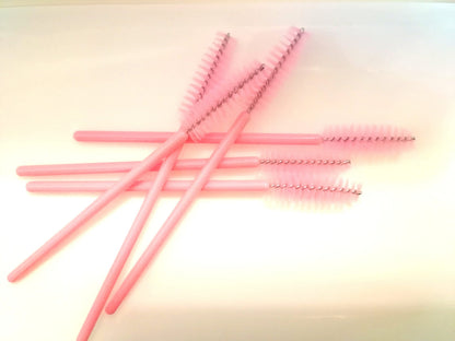 10 Pcs Eco-Friendly Pink Disposable Mascara Wands - Perfect for Beauty Lovers!