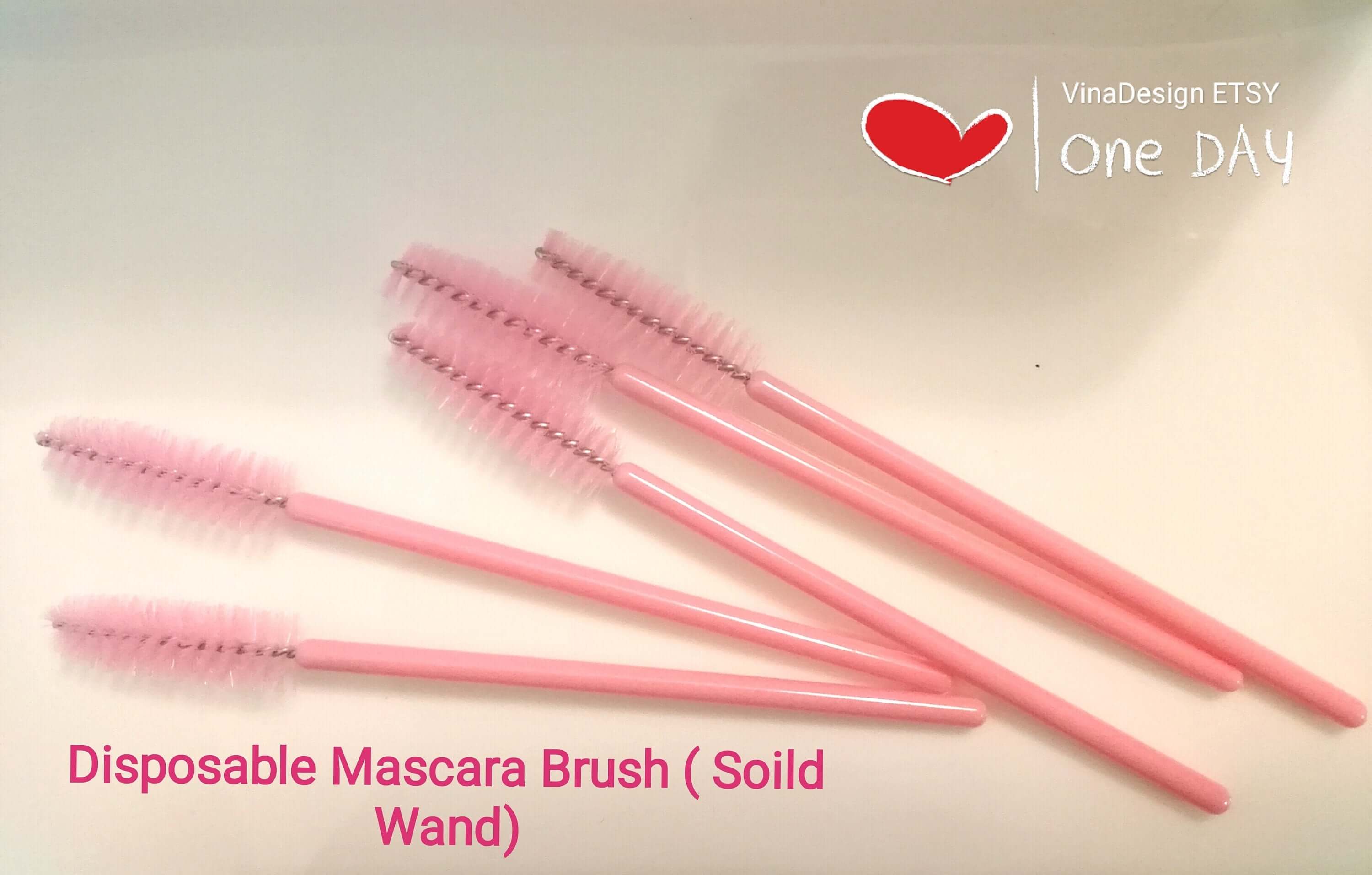 10 Pcs Eco-Friendly Pink Disposable Mascara Wands - Perfect for Beauty Lovers!