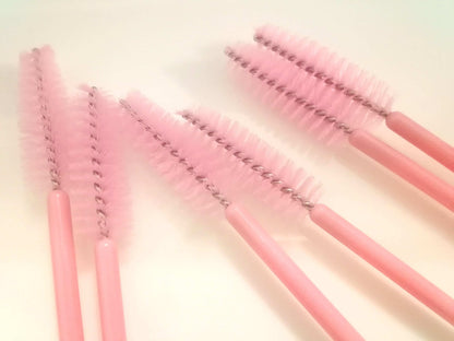 10 Pcs Eco-Friendly Pink Disposable Mascara Wands - Perfect for Beauty Lovers!