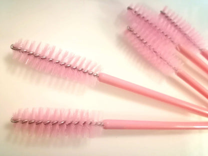 10 Pcs Eco-Friendly Pink Disposable Mascara Wands - Perfect for Beauty Lovers!