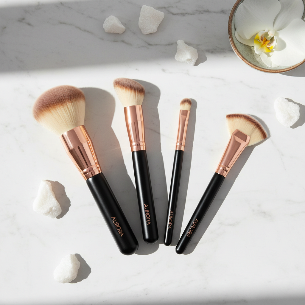 Makeup Brushes Set – Pro Foundation &amp; Concealer Brush with Contour